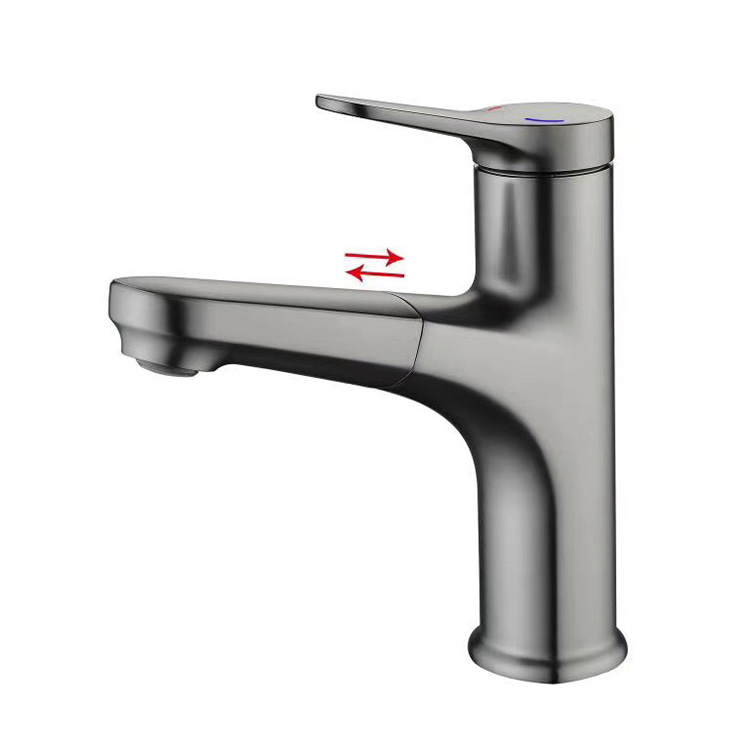 Faucet Kamar Mandi dengan Pull Down Sprayer